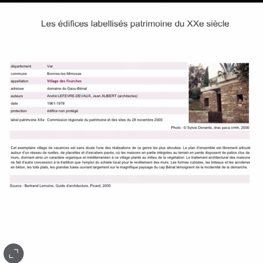 Gaou Benat, village des fourches, Label patrimoine XXe siècle Bormes-les-Mimosas Esterno foto